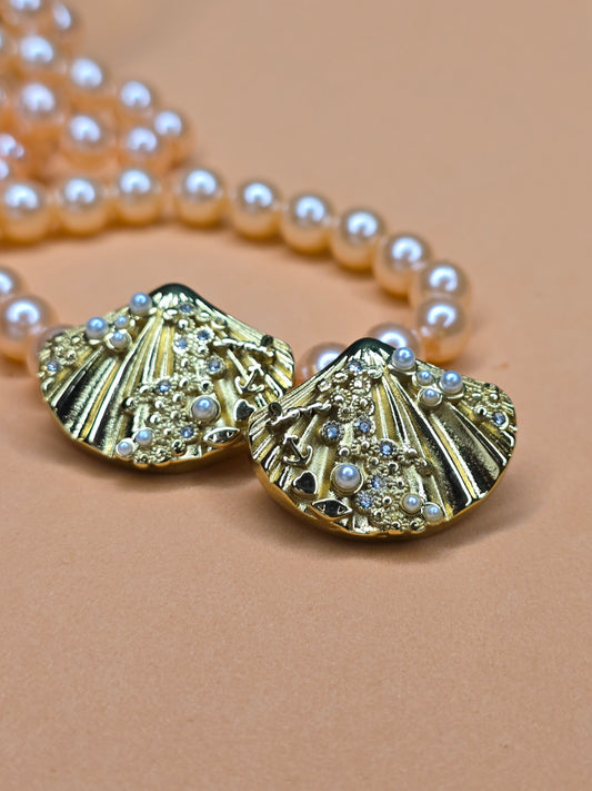 Susurro del océano: pendientes de conchas marinas de acero inoxidable