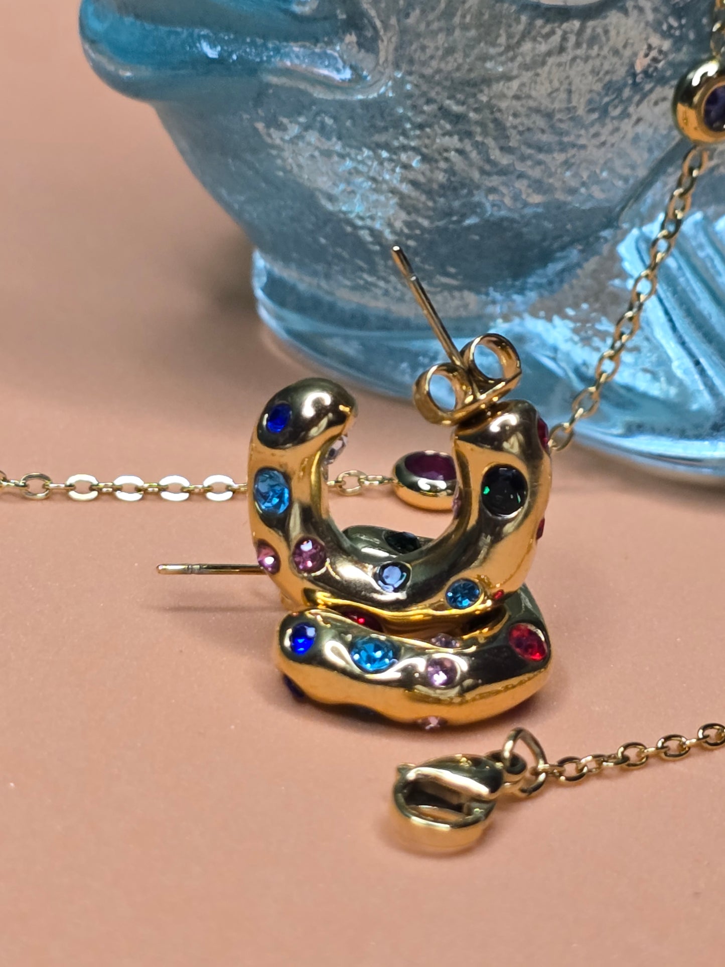 Vibrant Zircon Harmony Stainess Steel Jewelry Set