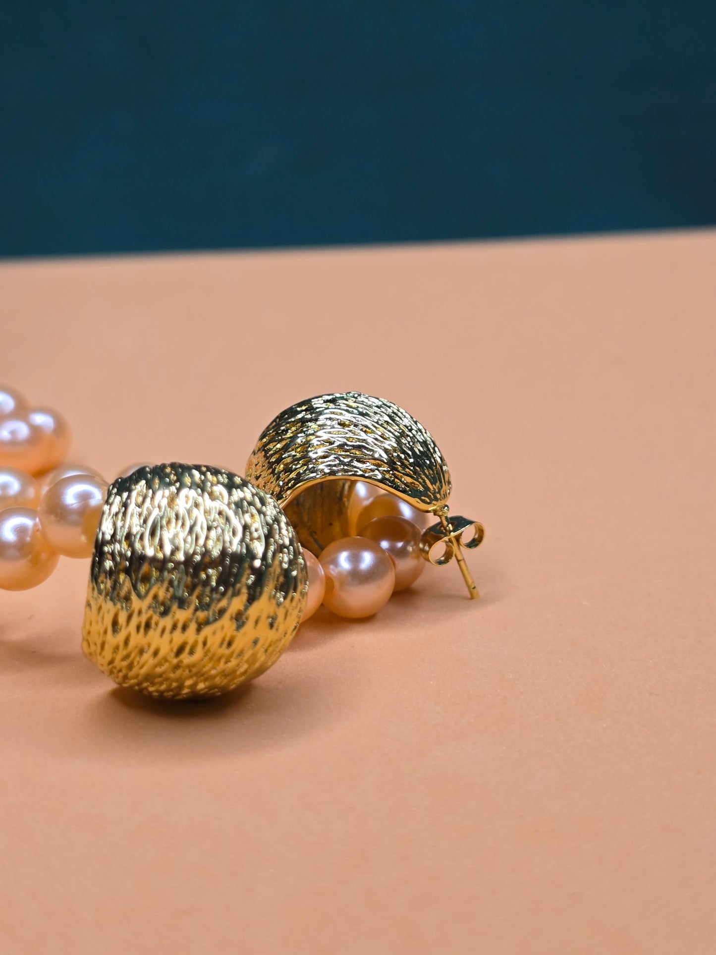 Pendientes de aro de acero inoxidable dorados con forma de círculo dorado