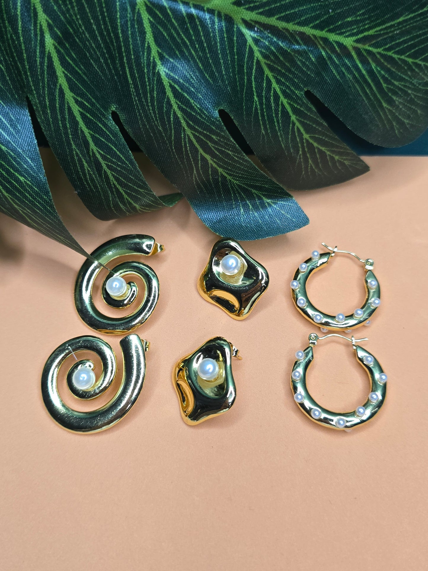 Pearl Crazy: Juego de 3 pares de pendientes – Oferta especial