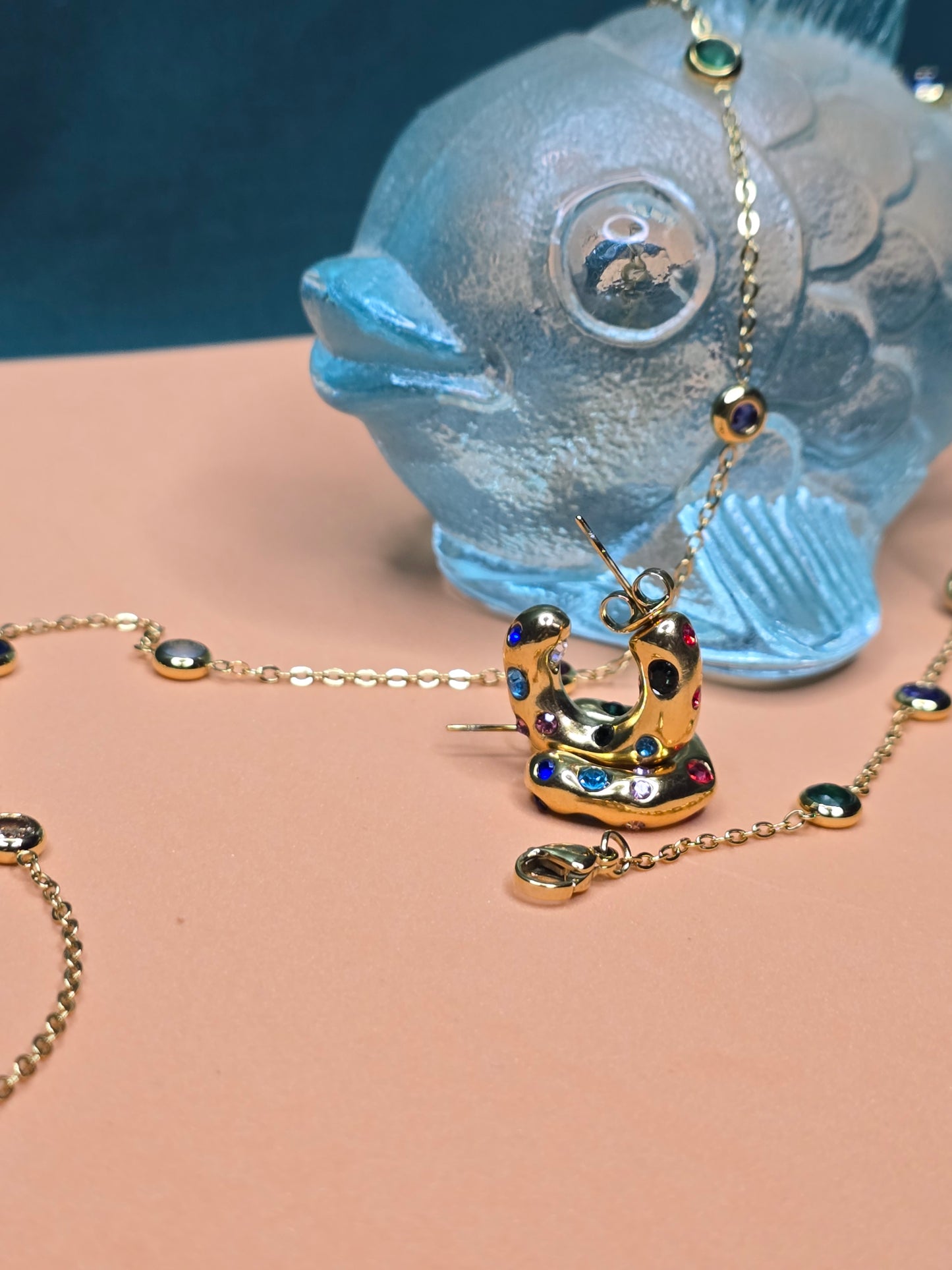 Conjunto de joyas de acero inoxidable con armonía de circón vibrante