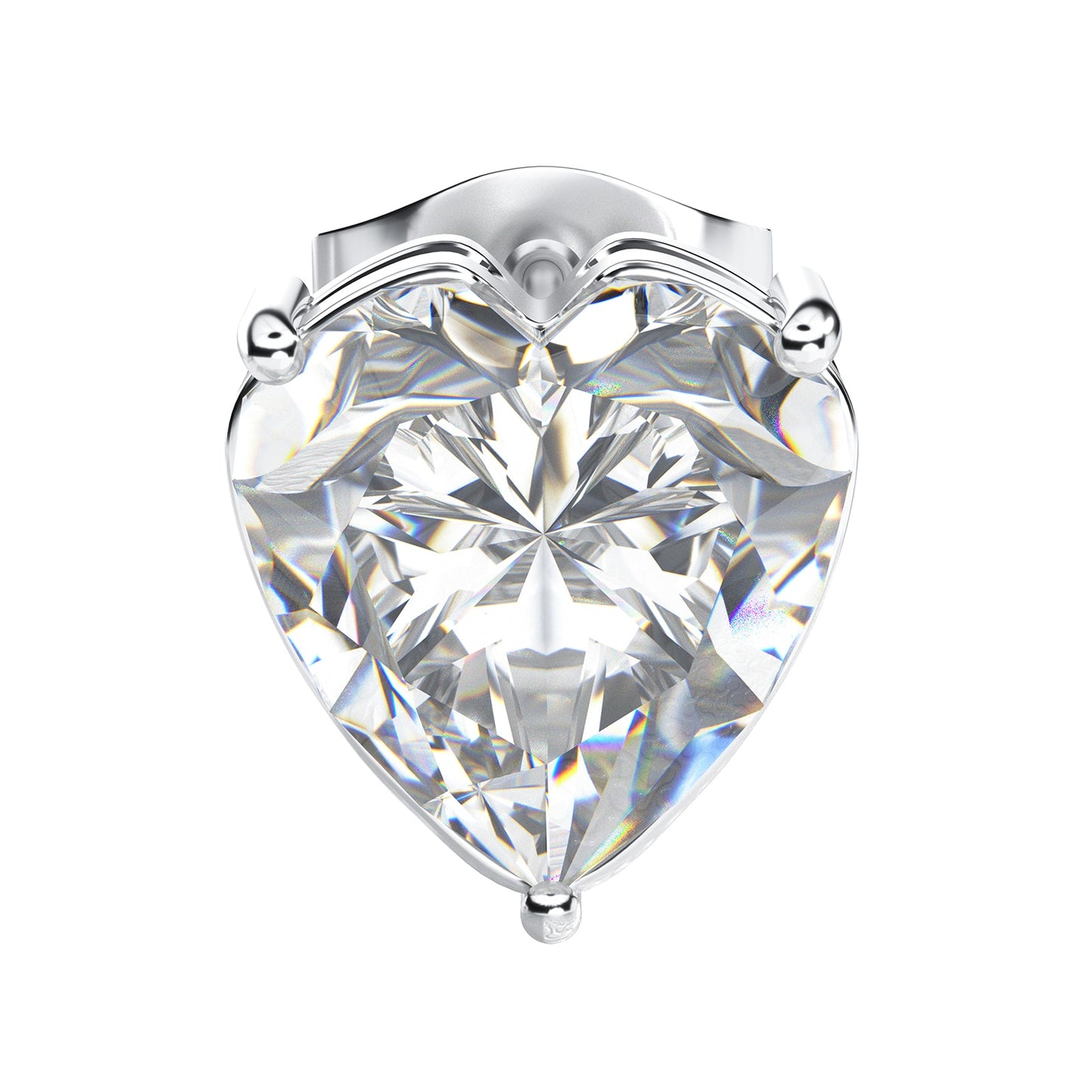 Top Luxury Heart 3-6.5MM 0.1-1 Carat D Color Moissanite Earrings made with 925 Sterling Silver Jewelry and GRA Certificate