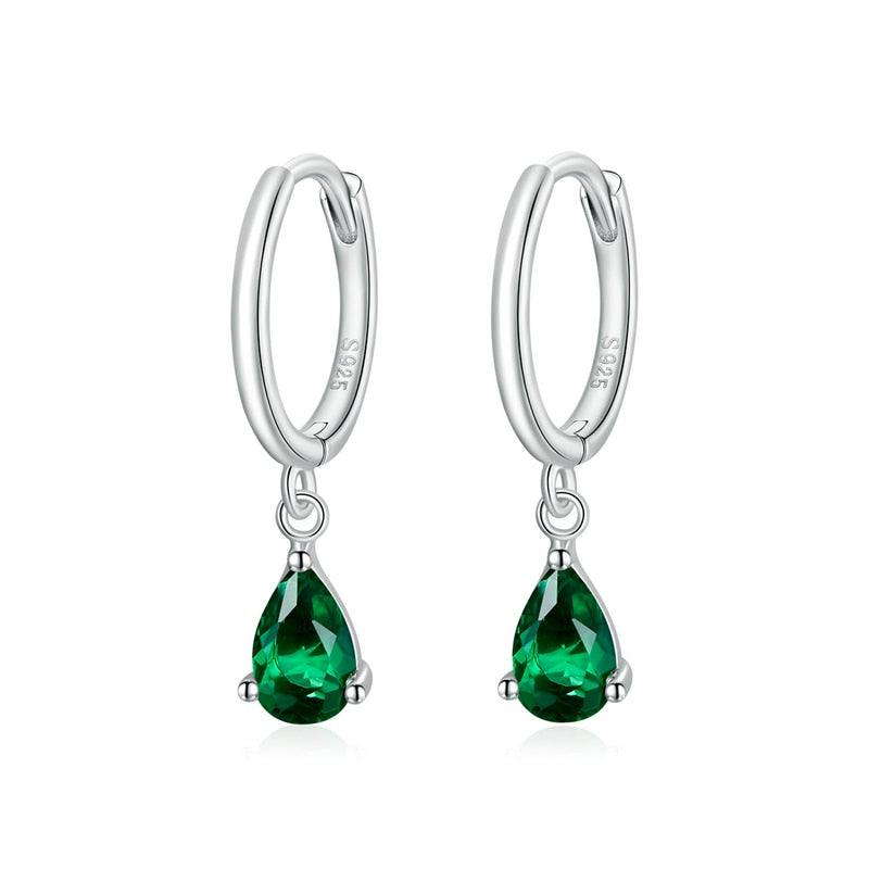 Silver ISHWAR Water Drop Earrings  925 Sterling Silver 4 Colors Drop Shape Earring