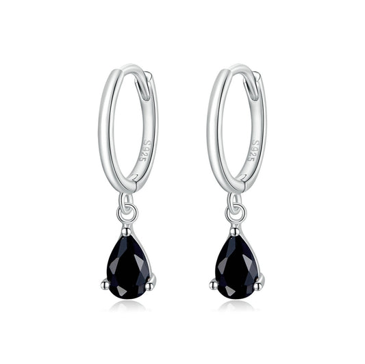 Silver ISHWAR Water Drop Earrings  925 Sterling Silver 4 Colors Drop Shape Earring