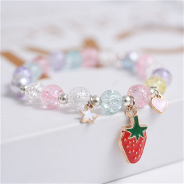 Cute round bead bracelets for girls.