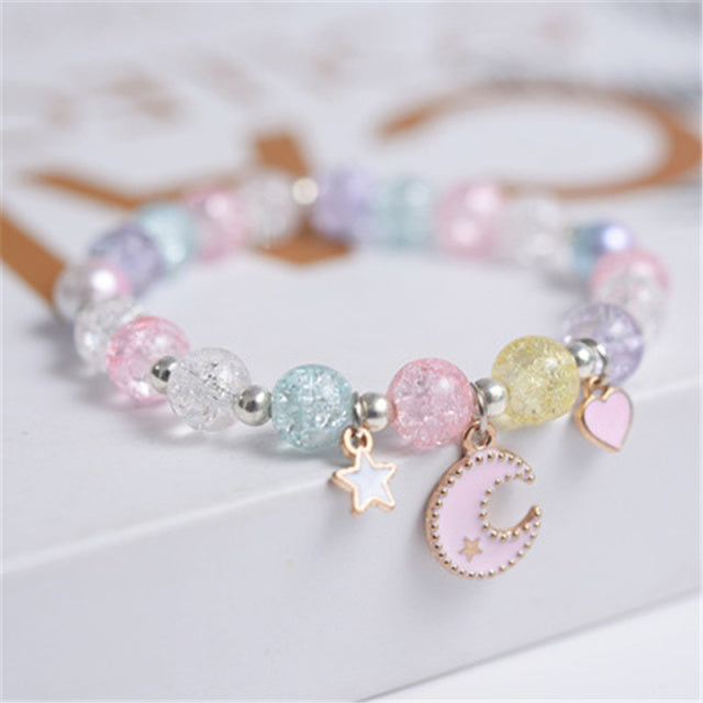 Cute round bead bracelets for girls.