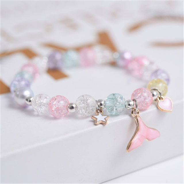 Cute round bead bracelets for girls.