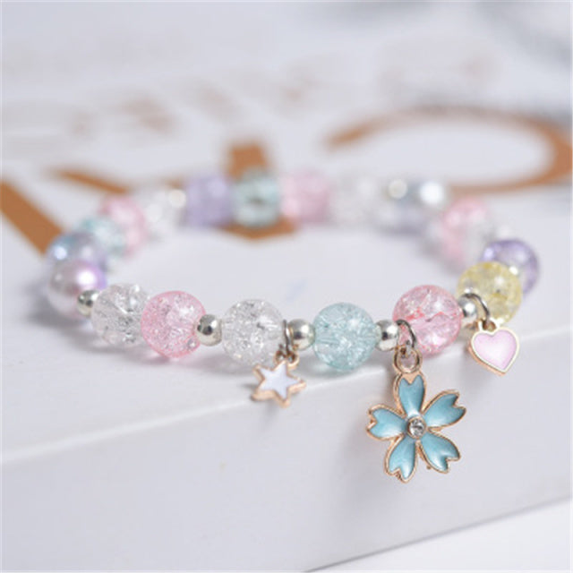 Cute round bead bracelets for girls.