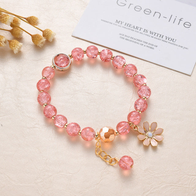 Cute round bead bracelets for girls.