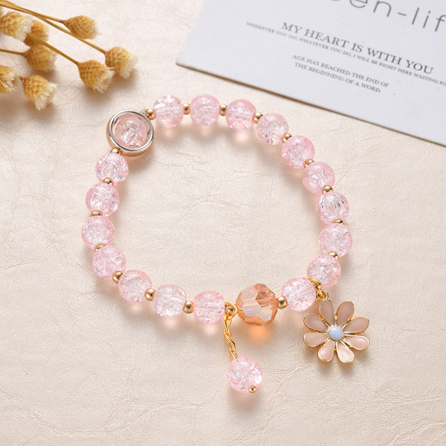 Cute round bead bracelets for girls.