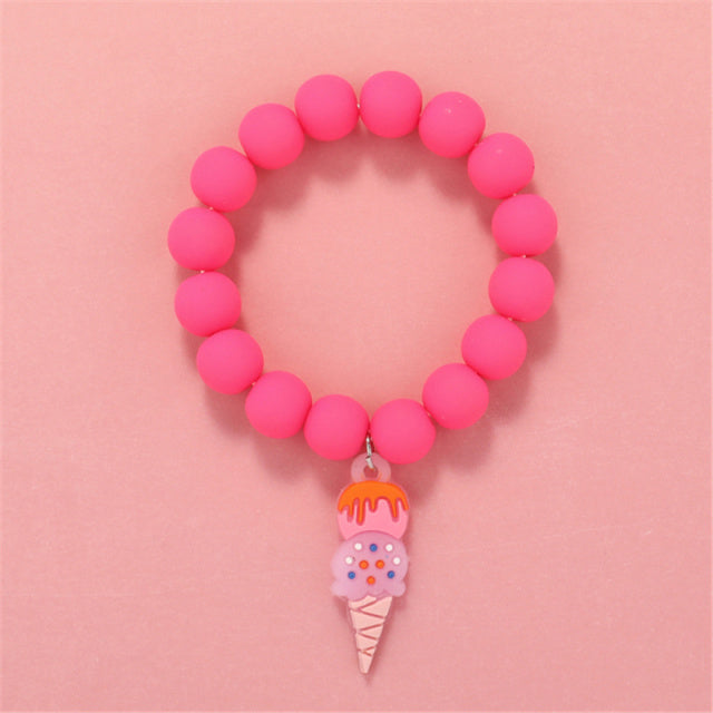 Cute round bead bracelets for girls.