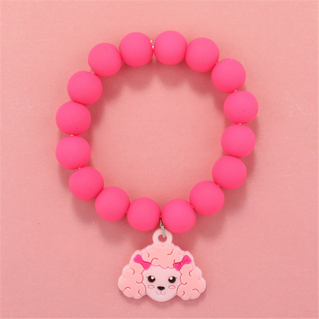 Cute round bead bracelets for girls.