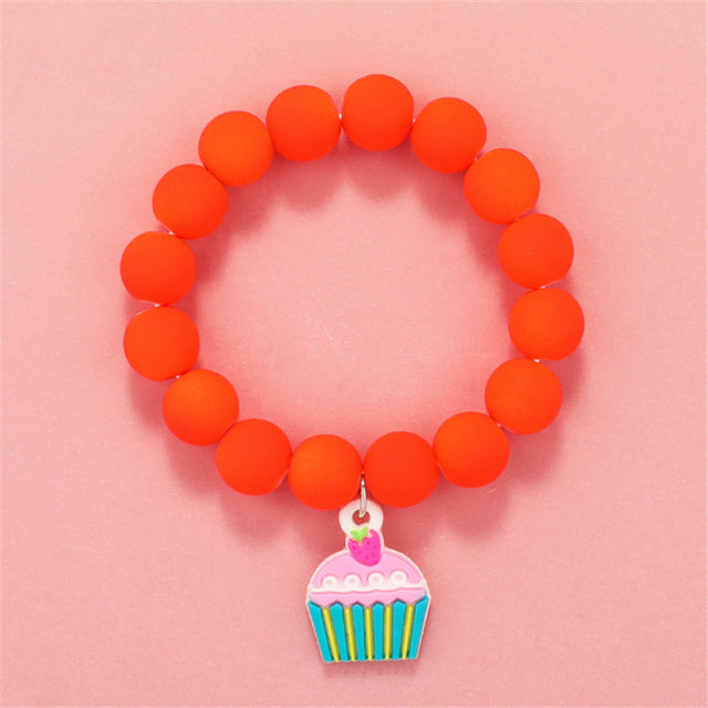 Cute round bead bracelets for girls.