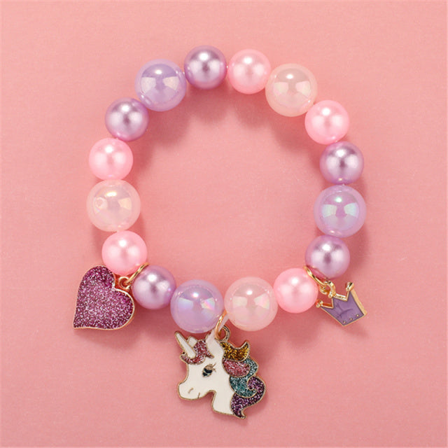 Cute round bead bracelets for girls.