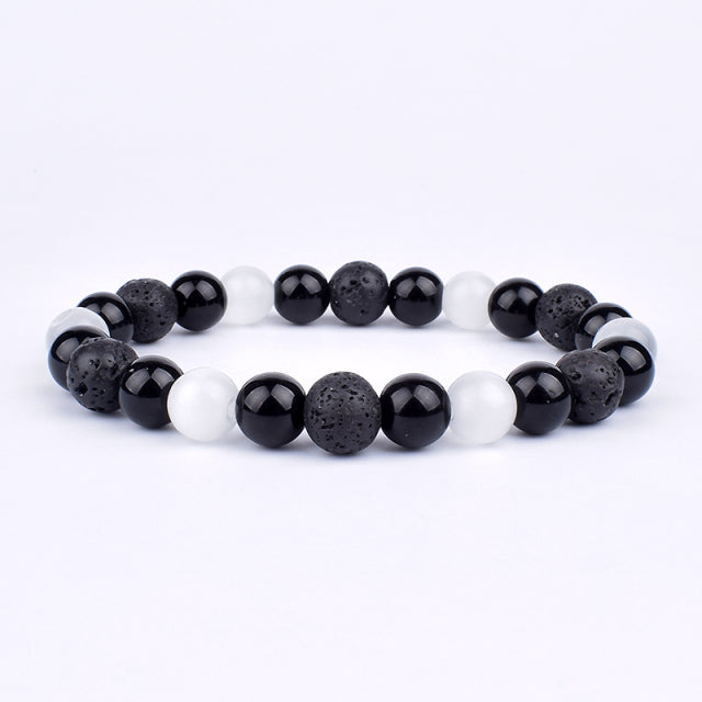 Nueva Pulsera masculina de Piedra Magnética Hematita Obsidiana y Ojo de Tigre, Pulsera Unisex.