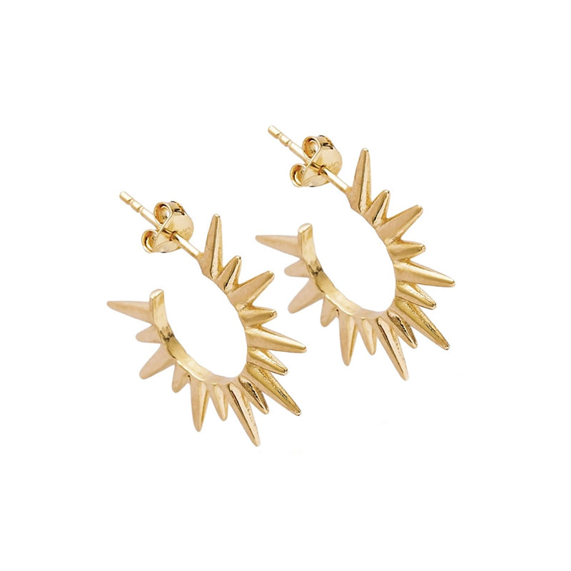 Minimalist Sun Earrings made of 925 Sterling Silver and High Quality Gold Plated