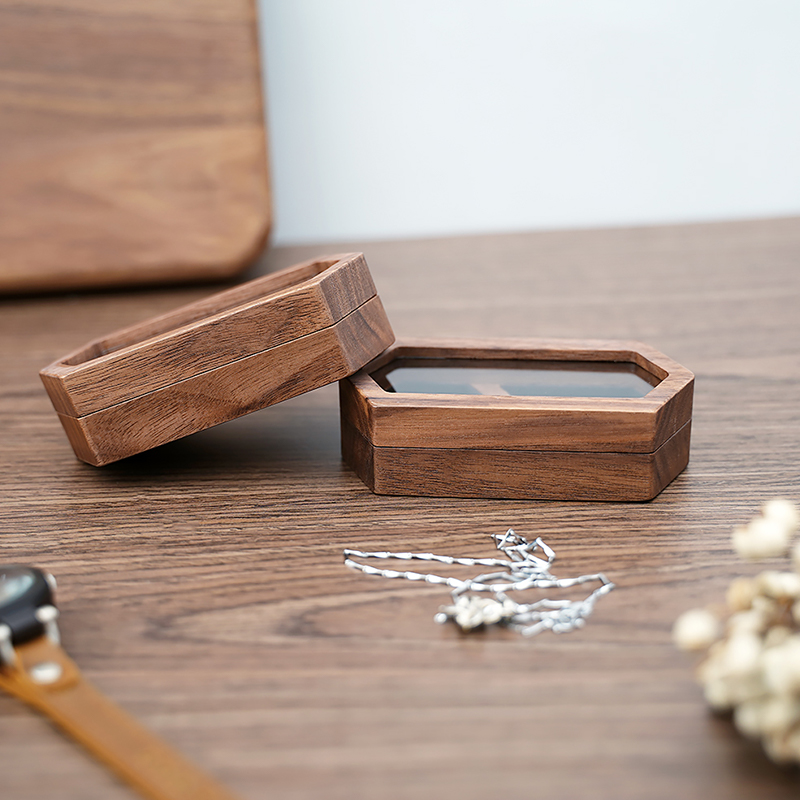 Wooden Jewelry Box for Rings, Necklaces, and Earrings - Perfect for Traveling