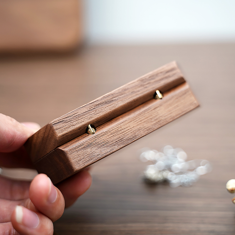 Wooden Jewelry Box for Rings, Necklaces, and Earrings - Perfect for Traveling