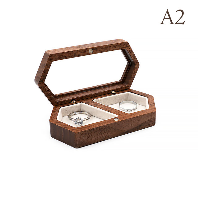 Wooden Jewelry Box for Rings, Necklaces, and Earrings - Perfect for Traveling