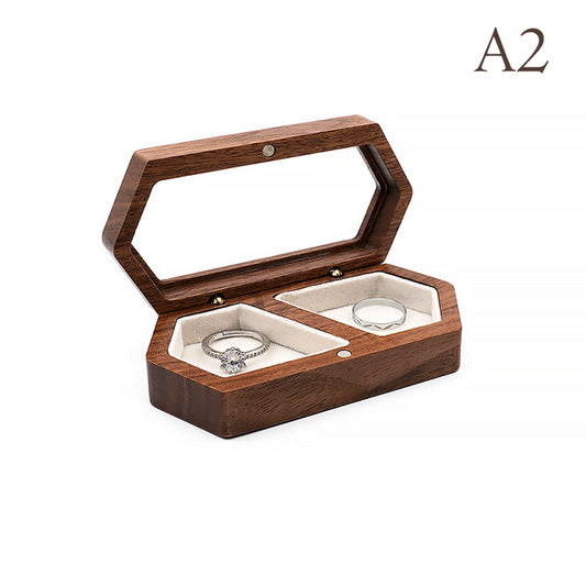 Wooden Jewelry Box for Rings, Necklaces, and Earrings - Perfect for Traveling