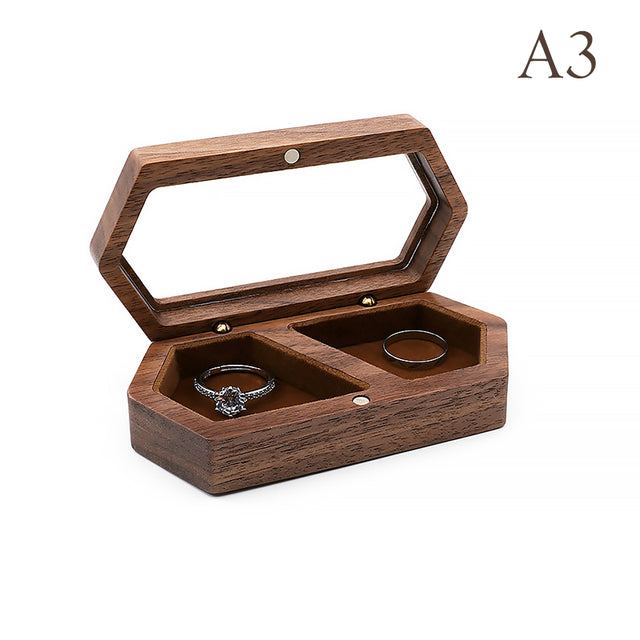 Wooden Jewelry Box for Rings, Necklaces, and Earrings - Perfect for Traveling