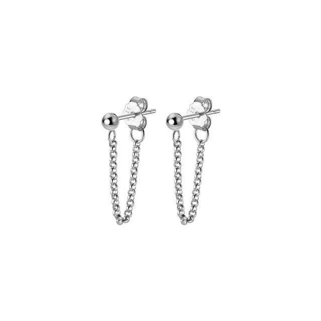 Pearl chain ear clip including other models, unique, fashionable and does not require piercing. Made with 925 sterling silver