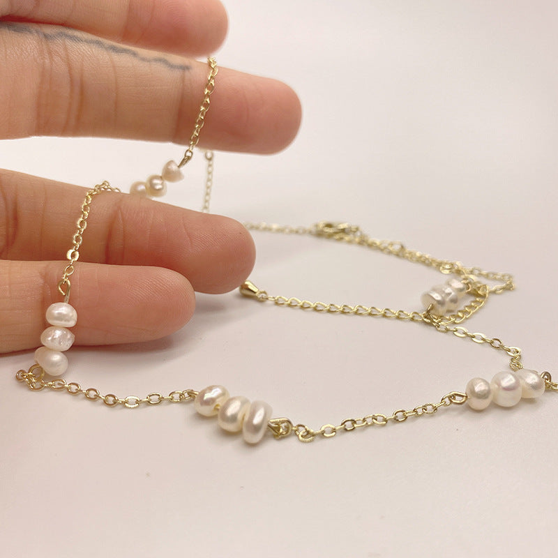 High Quality Necklace Made with 316 Stainless Steel and Freshwater Pearls