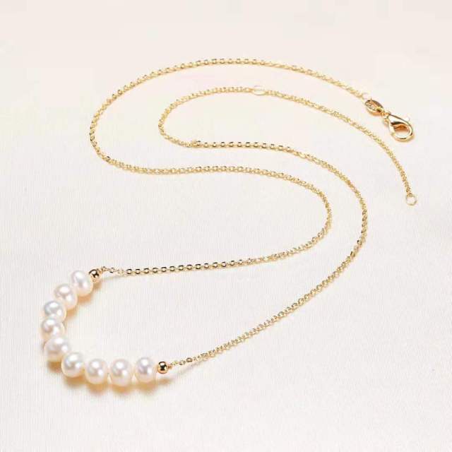 High Quality Necklace Made with 316 Stainless Steel and Freshwater Pearls