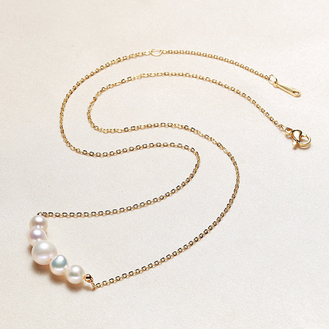 High Quality Necklace Made with 316 Stainless Steel and Freshwater Pearls