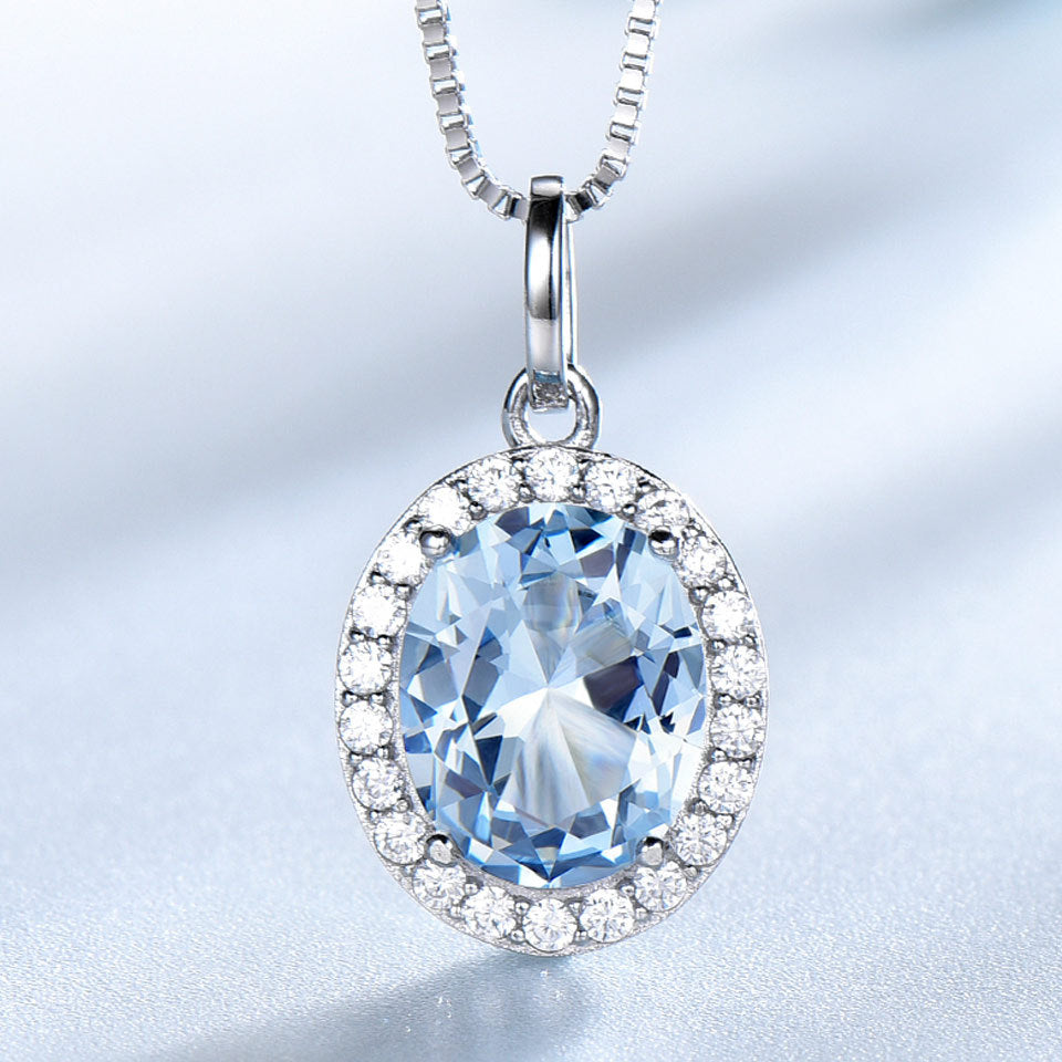 Exquisite Vintage Blue Cubic Zirconia Luxury set. High Quality made of 925 Sterling Silver ***