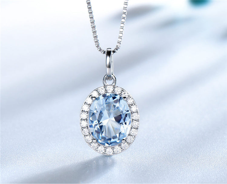 Exquisite Vintage Blue Cubic Zirconia Luxury set. High Quality made of 925 Sterling Silver ***