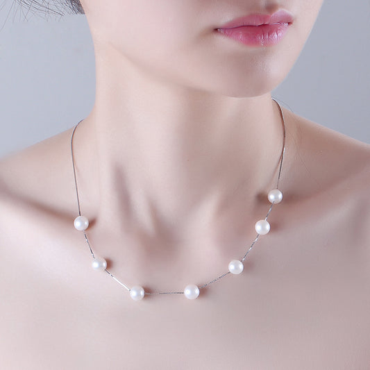 Natural Freshwater Pearl Choker in 925 Sterling Silver