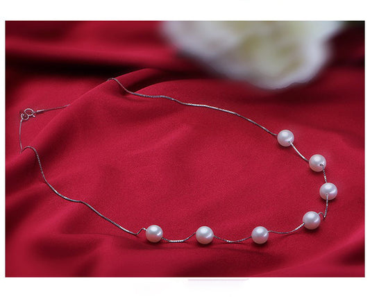 Natural Freshwater Pearl Choker in 925 Sterling Silver