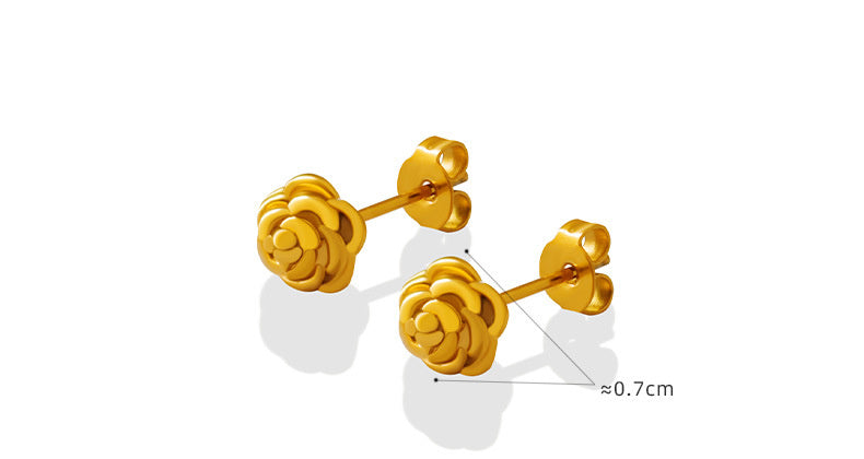 Romantic Rose Flower made with Stainless Steel and Gold Plating